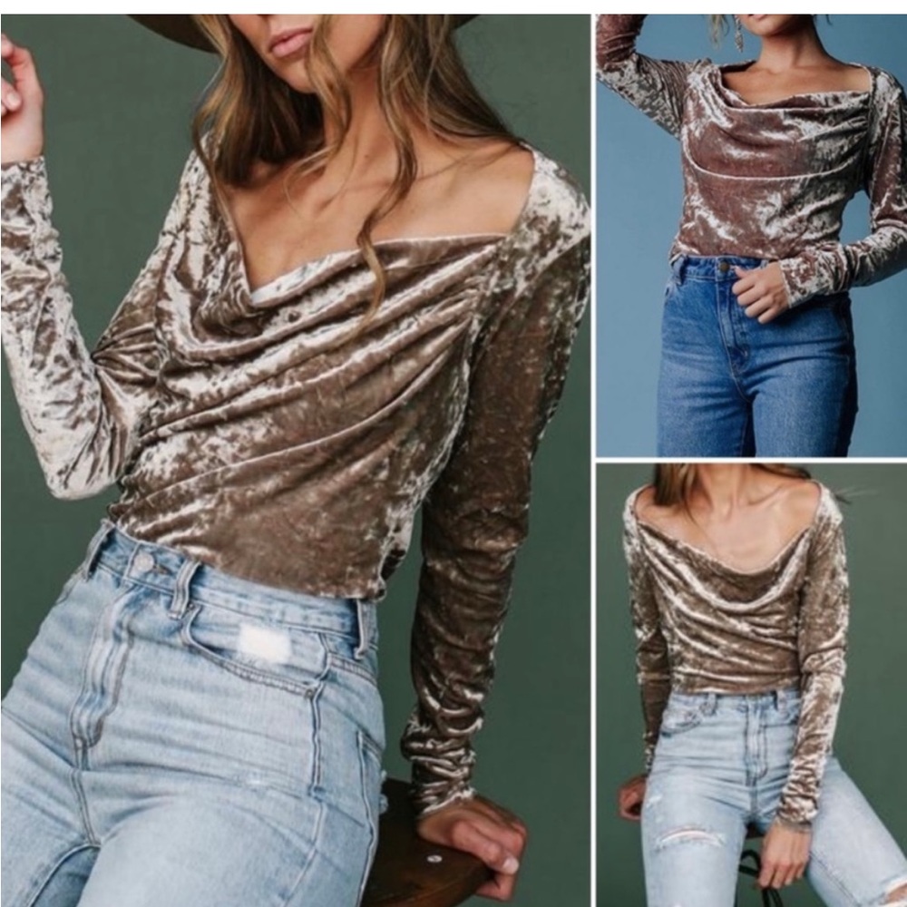 Free people perfect date velvet top